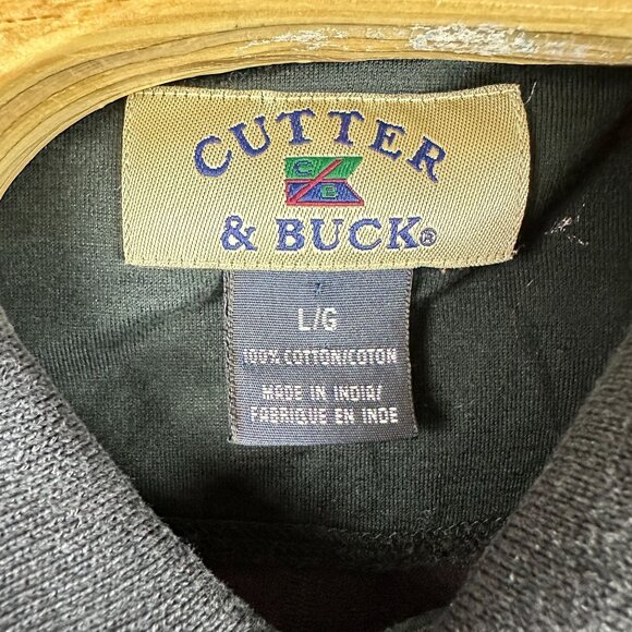 Cutter & Buck Cherokee Run Golf Club Polo Shirt Men's L Burgundy & Black Cotton - Picture 4 of 9